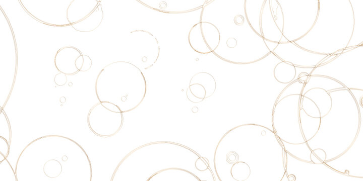 Abstract background golden circle stock line background. abstract artistic of geometric background Gold circles abstract seamless vector pattern. Minimal style white website banner, decoration Vector	