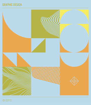 Abstract geometrical pattern. Cover design template. Vector illustration for brochure, notebook, notepad, diary, notepad, poster or card.