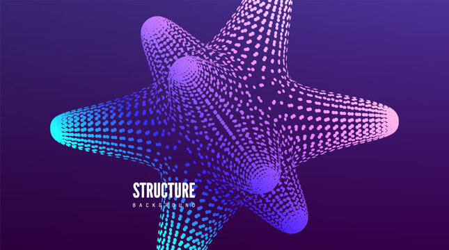 Molecule. Grid. Virus particle. Pathogen organism. Event invitation template. Science conference. Vector for online courses, master class, seminar, presentation, webinar or lecture.