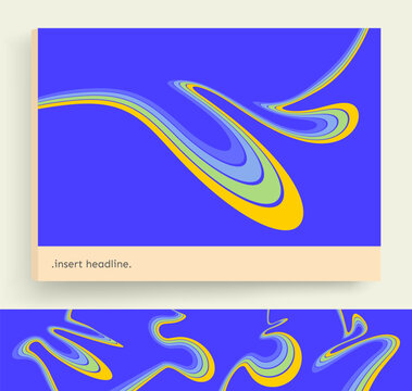 Retro style background. Dynamic lines create a swirling trail. Abstract curved and curling ribbons. Cover design template. 3D illustration for brochure, poster, card, presentation, flyer or banner.