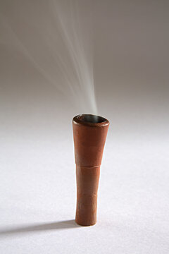 smoking pipe with smoke