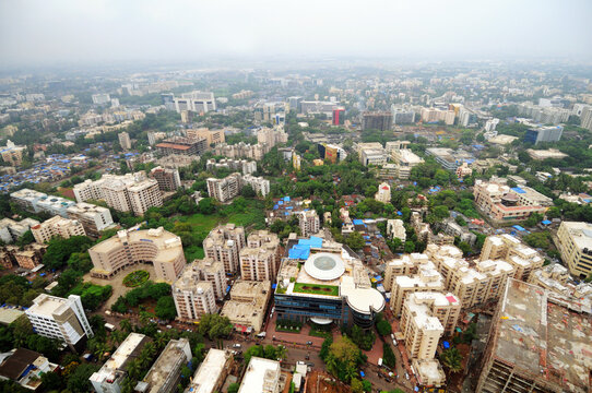 aerial view of mumbai