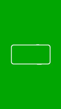 Phone Rotation Animation for Mobile Device on green background. Full HD. 4K