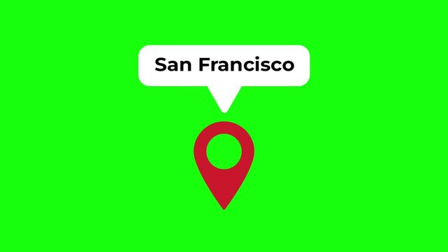 San Francisco Location Green Screen Animation