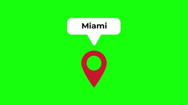 Miami City Location Green Screen Animation