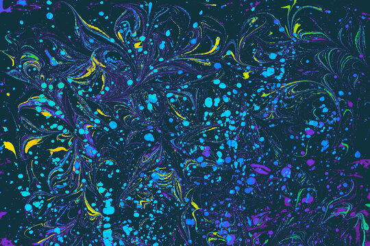 Abstract ebru marbling texture background design.