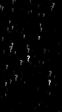 Question mark background animation with blink question marks. who, why, where, how, what Full Hd. 4K