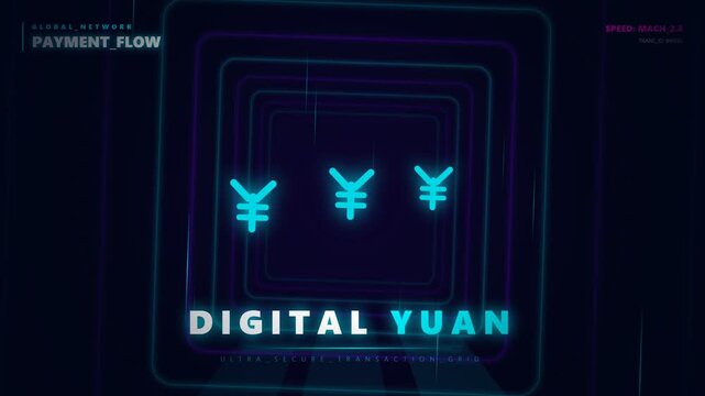 Digital Yuan Currency Technology Concept.