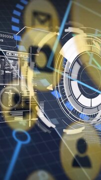 Vertical video: AR reticle appearing, rotating and growing revealing tokens, DNA panel for scanning