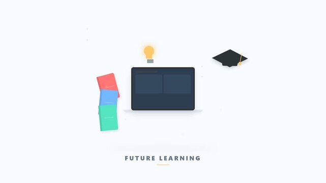 Future learning concept with technology.
