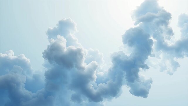 Ethereal Sky with Soft Clouds in Two Frames