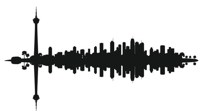 Sound wave audio signal waveform music equalizer.