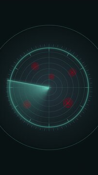 Digital Radar monitor searching. Full HD. 4K