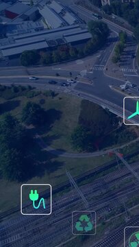 Vertical video: Aerial view showing rail first plug popping spawning teal icons marking energy risk