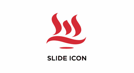 Obraz premium Abstract Red Flame Icon Depicting Heat and Energy.
