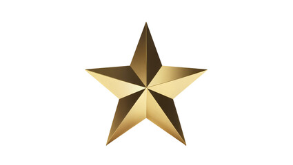 Obraz premium Shining golden five-pointed star with detailed texture and metallic sheen