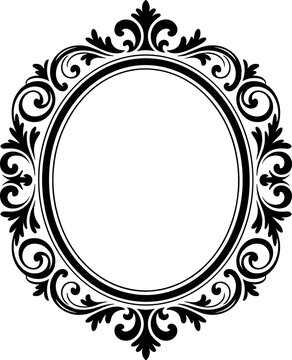 Set Frame , Swirly Mirror Photo Frame, Laser cut Frame templates, Frame cut file, Frame clipart, Frame, Oval frame.
