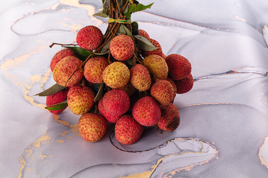 Sweet juicy ripe lychee fruit