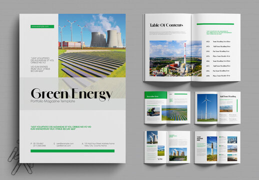 Green Energy Portfolio Magazine Template