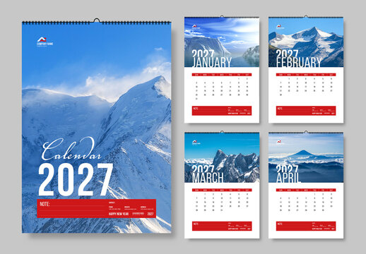 Minimal Calendar Template 2027