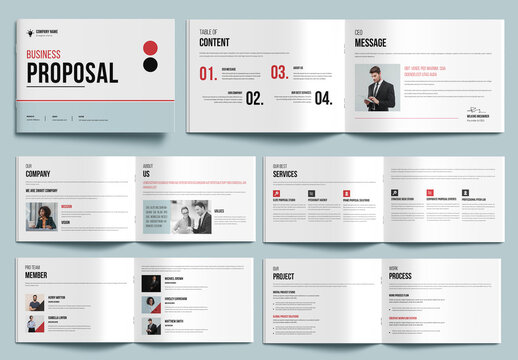 Modern Corporate Business Proposal Landscape Template Design