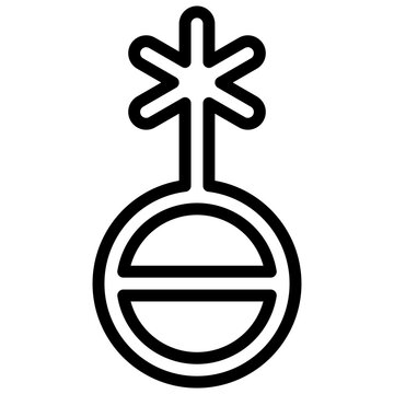 Libranonbinary symbol. Editable stroke vector icon.