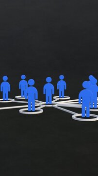 Global network connections and social networking. Full HD. 4K