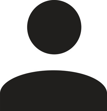 User profile icon minimal black color