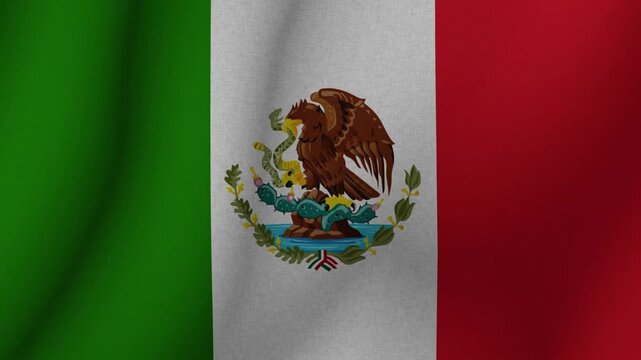 The flag of Mexico. The flag of Mexico in 3d format. 1080p HD animation for presentation