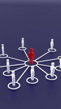 Global network connections and social networking. Full HD. 4K