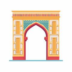 Fototapeta premium Colorful Islamic Archway Entrance