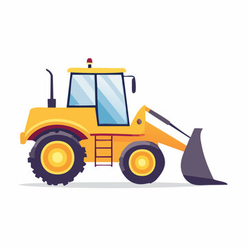 Yellow Front Loader Cartoon