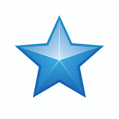 Obraz premium Shiny Blue Star Icon