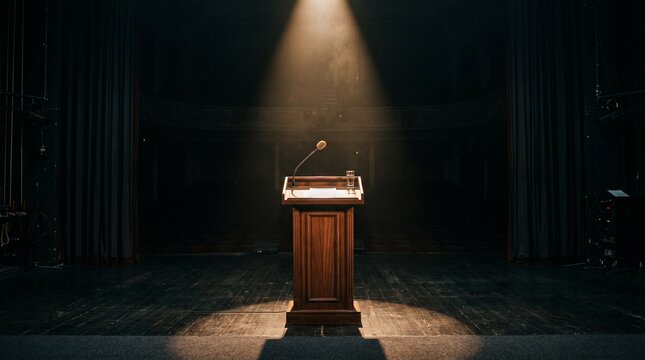 Empty Podium Leadership Concept