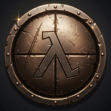 The iconic Lambda symbol emblem of Half-Life video game series.