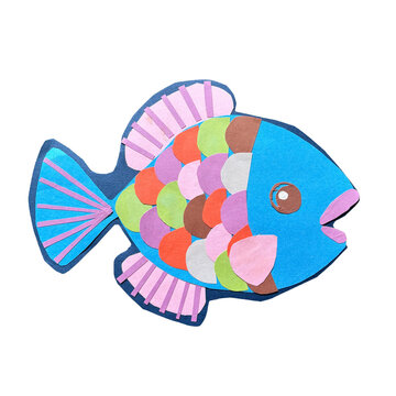 画用紙切り絵清巒　魚1,カラフルさかな,おさかな,colorful,fish,colorfulfish,rainbow,rainbowfish,　Papercutting,Papercutart,cuttingout,cuttingoutpicture,kirie,鳥,bird, seiranq