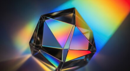Fototapeta premium Prism Crystal - Rainbow Light Dispersion and Refraction.
