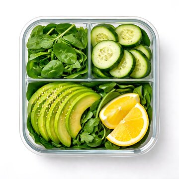 Clean Eating Avocado Meal Prep Box &ndash; Slim Diet Concept