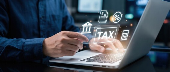 Fototapeta premium Managing tax obligations efficiently understanding digital tax management solutions in the business environment for increased compliance and accuracy