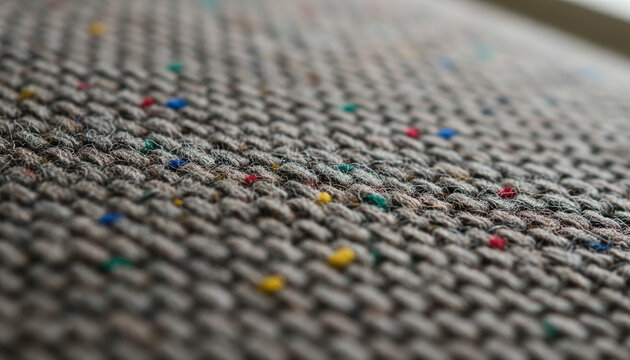 Authentic Irish Donegal tweed fabric texture with colorful yarn neps