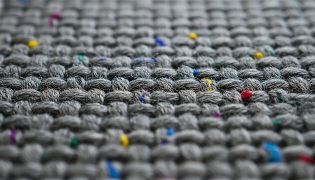 Authentic Irish Donegal tweed fabric texture with colorful yarn neps