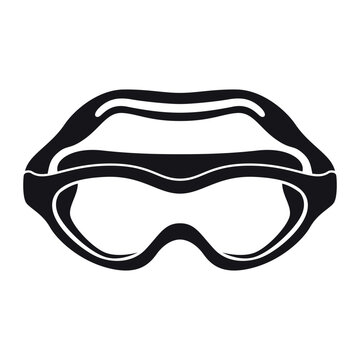 Vector design of swimming goggles with a simple shape and clear lines for aquatic activities and sports