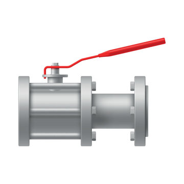 Three way T shaped shut off ball valve design on white background for industrial applications