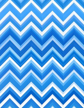 A blue and white chevron pattern on a square background