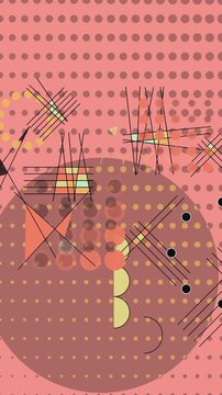 Minimal Structured Geometry Animation Creating Abstract Motion Background