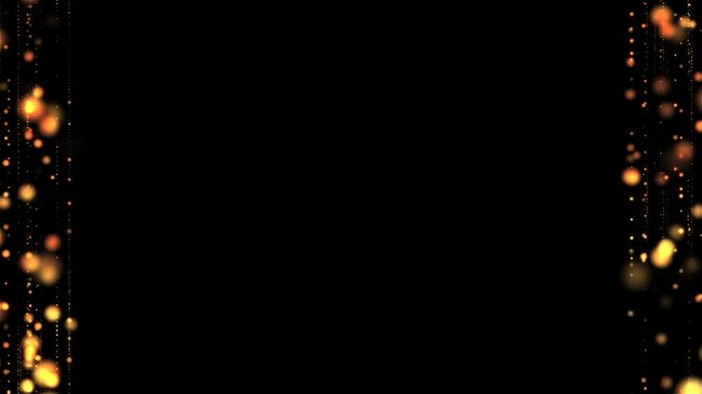 Golden Royal Particles, Gold Dots, Looped Alpha Channel Background V01