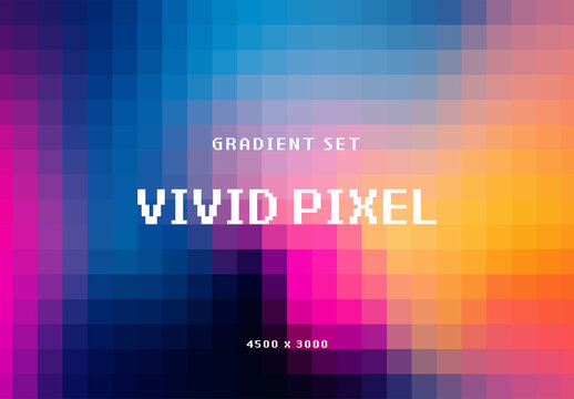 Vivid Gradients with Pixel Effect