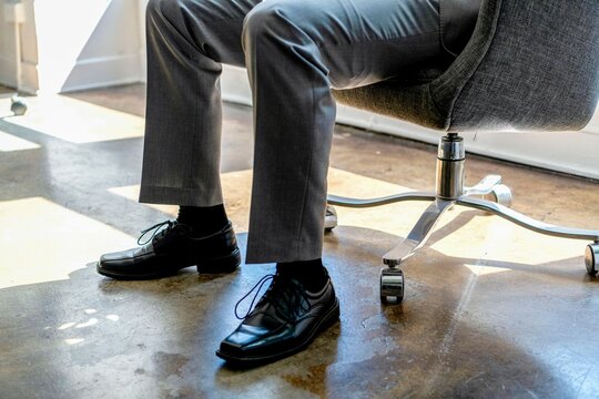 Office chair business attire footwear