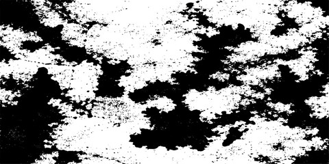 Fototapeta premium A grunge black ink splat illustration featuring a dirty paint splatter texture and spray stain element on a white background banner design