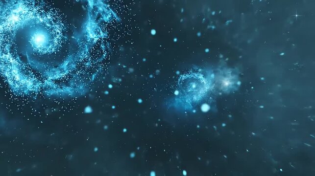 Cosmic nebulae abstract depiction of swirling galaxies in deep space